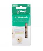 Verpackung mit DIY-Holzkugeln. 15 Stück, Durchmesser 20 mm, geeignet für Makramee.