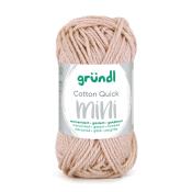 Garnknäuel in hellem Rosaton. Beschriftung mit Produktname und Informationen.
