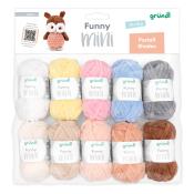 GRÜNDL Garn Funny Mini Shades Pastell 10 Knäuel je 15g