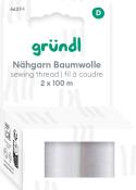 GRÜNDL Nähgarn Baumwolle 2 x 100 m weiß