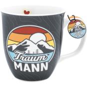 Tasse Traummann mit Henkel- und Innendruck 400 ml bunt