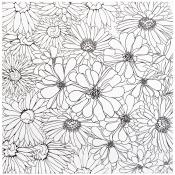 HONSELL Motiv-Keilrahmen Blumen 30 x 30 cm schwarz/weiß