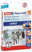 tesa Powerstrips Large - doppelseitige Klebestreifen, für max. 2kg, 10 Strips 