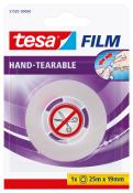 tesa Film, Klebefilm transparent, von Hand einreißbar, 19mm x 25m 