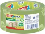 tesa Pack Eco & Strong - Paketklebeband, umweltfreundliche PP-Qualität, 66m x 50mm, grün-bedruckt 
