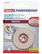 TESA Powerbond Indoor - doppelseitiges Montageband für den Innenbereich 1.5 m x 19 mm weiß