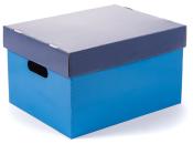 Mehrzweckbox A4 aus Karton blau