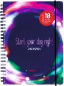 Schülerkalender A5 Start your day right 2023/2024