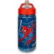 SCOOLI Aero Trinkflasche Marvel Spider-Man mit integriertem Strohhalm und Trinkstutzen BPA- und Phthalat-frei ca. 500 ml bunt