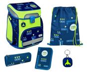 SCOOLI Schultaschen-Set Easy Fit: Glow 5-teilig blau 