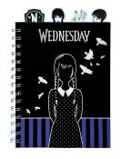 Notizbuch Wednesday A5 mit Spiralbindung schwarz/violett