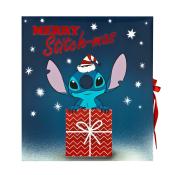 Adventkalender Stitch mit Schreibwaren befüllt bunt