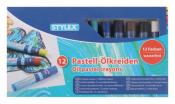 STYLEX Pastell-Ölkreiden 12 Stück mehrere Farben