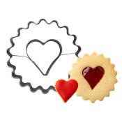 ZENKER Ausstecher Linzer mit Herz Ø 5,4 x 3,6 cm silber