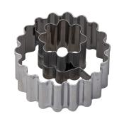 ZENKER Ausstecher Linzer Blume 5,4 x 3,6 cm silber