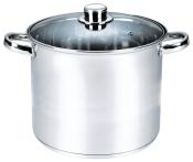 Großraumtopf aus Edelstahl 14 Liter silber