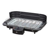 Tischgrill mit Windschutz Grillfläche 38 x 22 cm schwarz