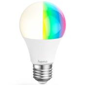 HAMA WLAN-LED-Lampe E27 10W dimmbar RGBW Birne für Sprach-/App-Steuerung