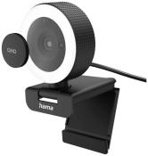 HAMA Webcam mit Ringlicht C-800 Pro inkl. Fernbedienung schwarz/weiß
