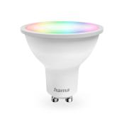HAMA Smarte WLAN-LED-Lampe GU10 Matter 4,9 W RGBW Sprach-/App-Steuerung weiß