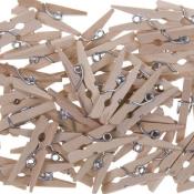 Mini Bastelklammern aus Holz 48 Stück natur
