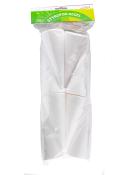 Sechs weiße Styroporkegel in einer durchsichtigen Verpackung. Die Kegel sind spitz und haben eine konische Form.
