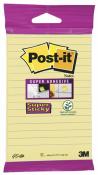 Post-it Haftnotizen - Super Sticky Notes, 152 x 102 mm, 45 Blatt, liniert, gelb 