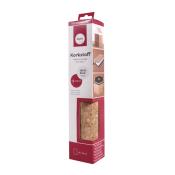 Verpackung mit Korkstoff. Material ist 100 Prozent Kork, 0,8 mm dick.
