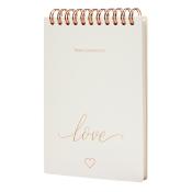 Notizbuch DIN A6 - Love - roségoldfarbend - gebunden