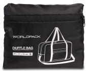 Schwarze Duffle Bag mit Reißverschluss. Größe 40 x 20 x 25 cm.