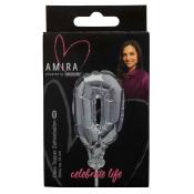 AMIRA Zahlenkerze 0 ca. 13 cm silber