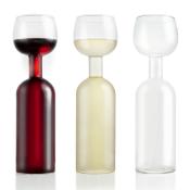 Geschenk-Set Wine Lovers Weinflasche XXL Glas 1 Stück 750 ml inklusive Kreidemarker und Reinigungsperlen