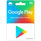 GOOGLE Play Store 5 EUR Gutscheinkarte 