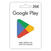 GOOGLE Play Store 25 EUR Gutscheinkarte 