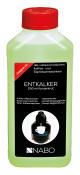 Grüne Flasche mit rotem Deckel. Enthält Entkalker für Kaffeemaschinen.
