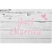 Blechtafel Just Married Hochzeit