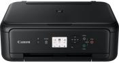 schwarzer Multifunktionsdrucker von Canon. Funktionen: Kopieren, Scannen, Drucken.