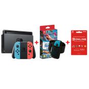 NINTENDO Switch neon-blau/neon-rot Sport Bundle inklusive 12 Monate Nintendo Switch Online