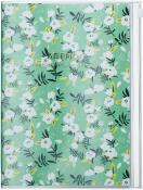 MARK´S 2024/2025 Taschenkalender A5 vertikal, Flower Pattern, Green