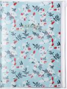 MARK´S 2024/2025 Taschenkalender A5 vertikal, Flower Pattern, Turqoise