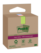 POST-IT Haftnotizen Super Sticky Recycling 47,6 x 47,6 mm 3 x 70 Bl. mehrere Farben