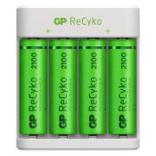 GP ReCyko USB-Ladegerät inkl. 4 x AA Batterien 2.100 mAh