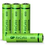 GP ReCyko AAA Batterie wiederaufladbar 650 mAh 4 Stück