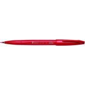 PENTEL Brush Sign Pen Faserschreiber mit flexibler Pinsel-ähnlicher Spitze rot