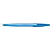 PENTEL Brush Sign Pen Faserschreiber mit flexibler Pinsel-ähnlicher Spitze hellblau