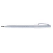PENTEL Brush Sign Pen Faserschreiber mit flexibler Pinsel-ähnlicher Spitze hellgrau
