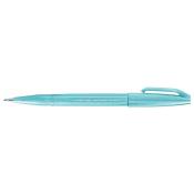 PENTEL Brush Sign Pen Faserschreiber mit flexibler Pinsel-ähnlicher Spitze azurblau