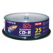 FUJIFILM CD-R 700MB 52x Multispeed 25 Stück