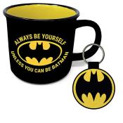 Geschenk-Set Batman Tasse und Schlüsselanhänger 315 ml schwarz/gelb