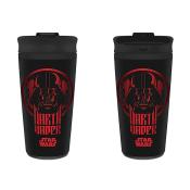 Reisebecher Star Wars Darth Vader aus Metall 450 ml schwarz/rot